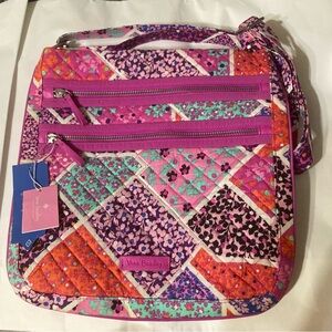 NEW Vera Bradley Triple Zip Crossbody Bag